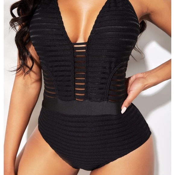 NWOT Black one piece swimsuit - Picture 2 of 3